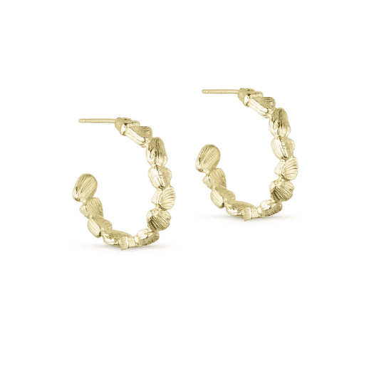 Pure by Nat I Gretha big hoops creoler øreringe børstet guld