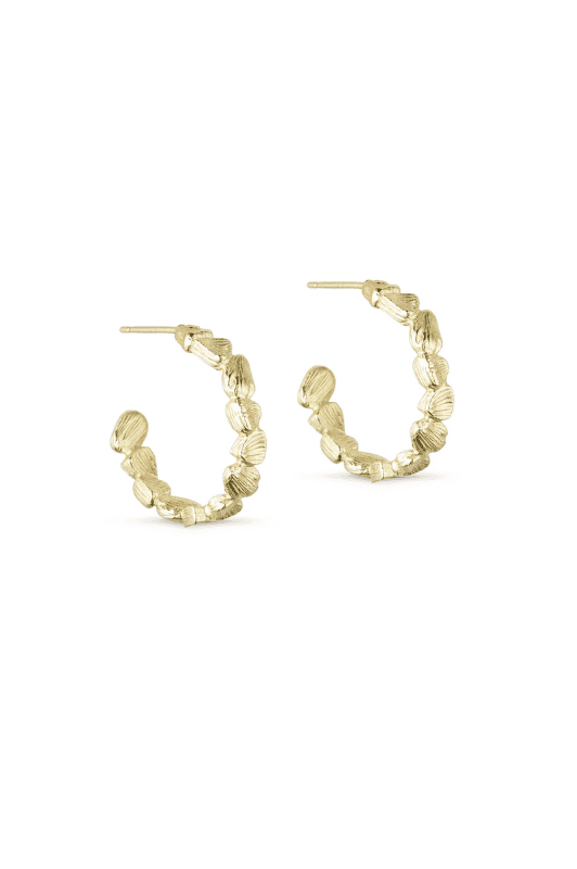 Pure by Nat I Gretha big hoops creoler øreringe børstet guld