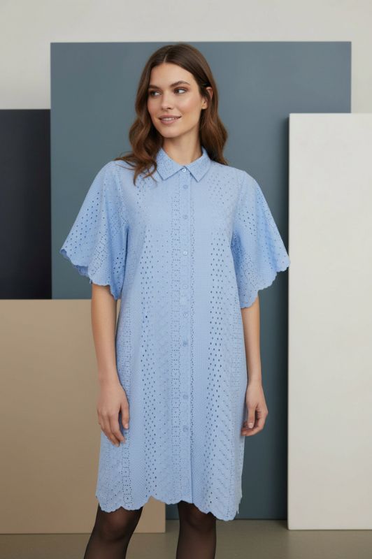 Ofelia Sille tunika I Smuk broderie anglaise tunika i blå I Dresslab