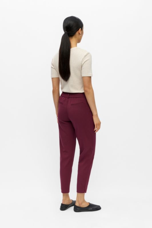 Object Lisa slim pant | Bordeaux pæn buks I Dresslab