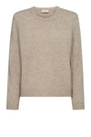 FreeQuent Winka strik pulli i lys sand melange