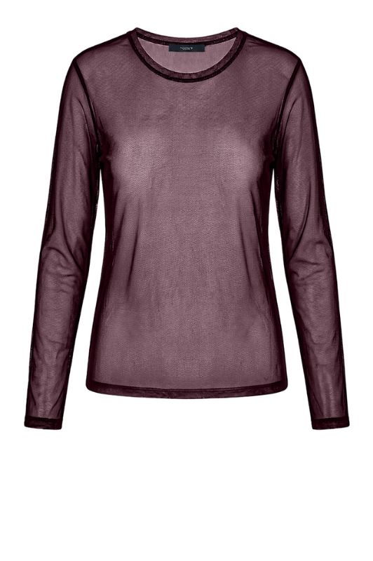 Luxzuz Segberg mesh t-shirt I Klassisk bordeaux