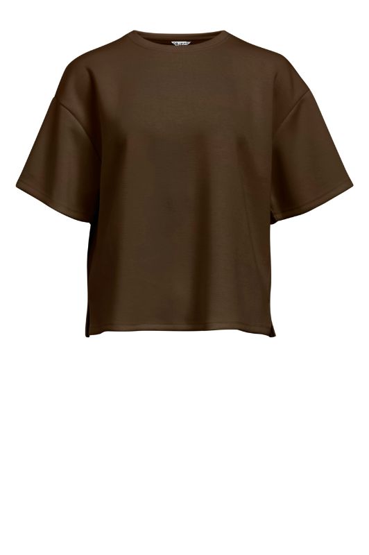 Object Andrea brun boxy t-shirt I Dresslab