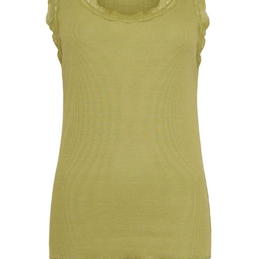 Ofelia Issa Top | Ribbet blondetop khaki