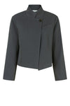 Tooday Devin short blazer I Kort blazer i mørkegrå med asymmetrisk lukning
