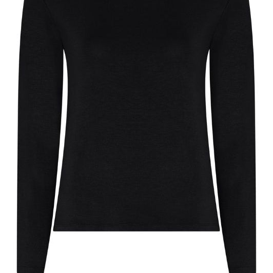 Marc Lauge basic bluse i sort