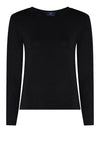 Marc Lauge basic bluse i sort