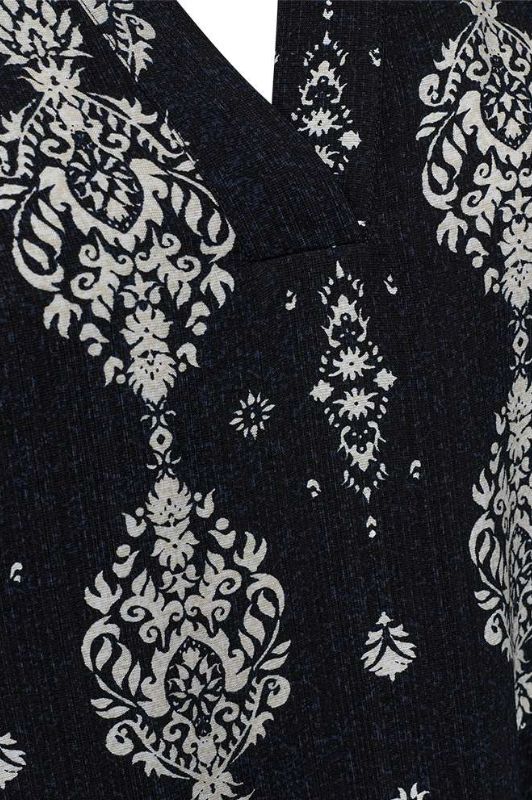 Freequent Tilly dress I Sort ornament print kjole I Dresslab