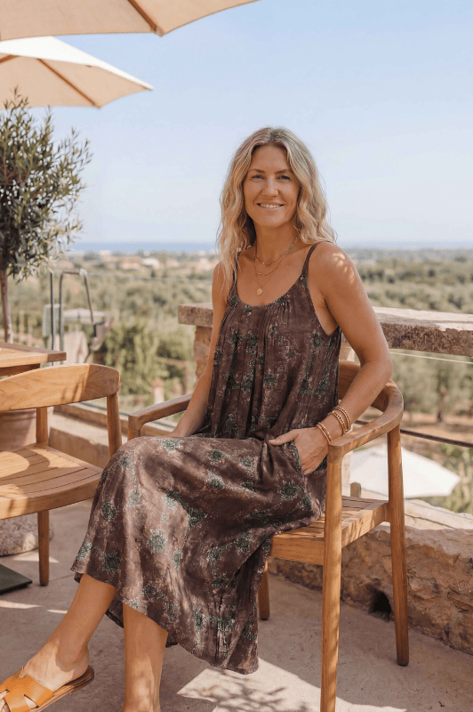 Prepair Merle dress | Sort printet  sommerkjole med stropper I Dresslab