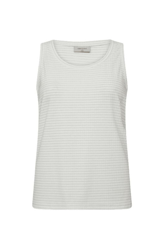 FreeQuent Ame top | Hvid tank top| Med glimmer tråd