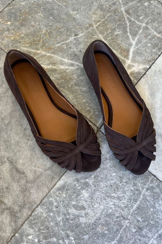 Copenhagen Shoes Passionate | Ballerina i brunt ruskind