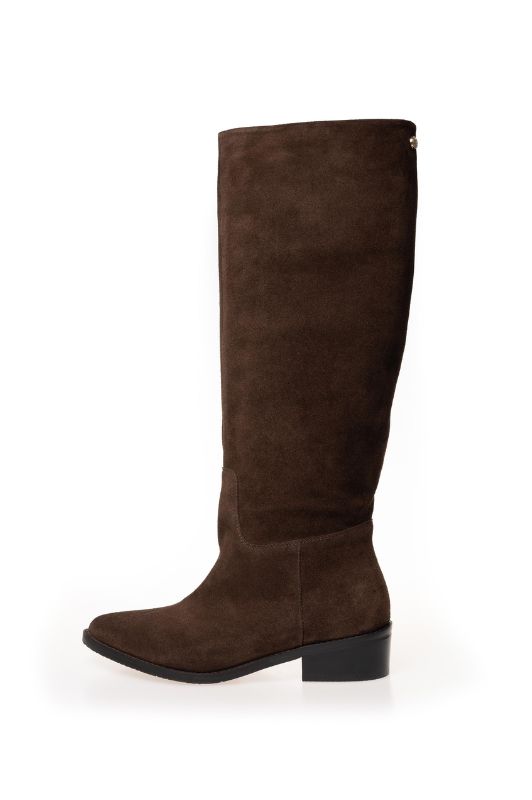 Copenhagen Shoes The Note Boot I Høj ruskindsstøvle i mørkebrun