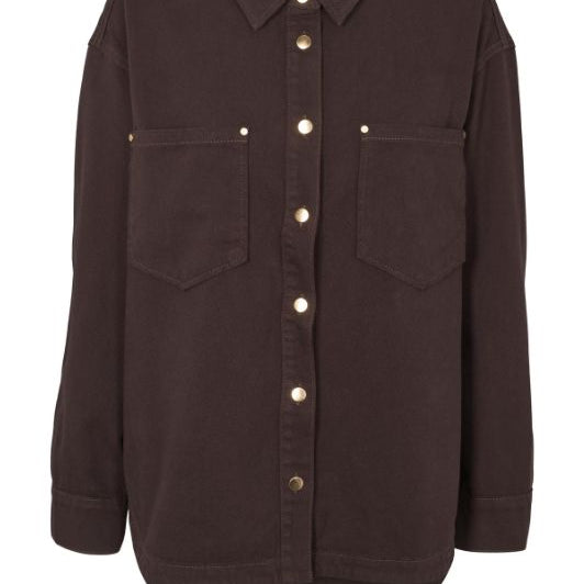 Prepair Natalia I Brun overshirt med knapper I Dresslab