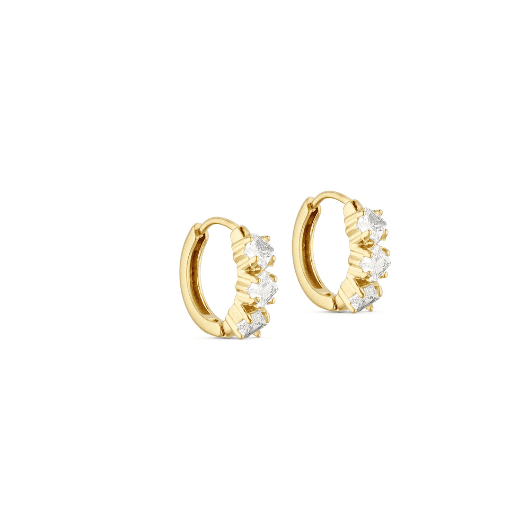 Marea I Sparkle crystal hoops med crystalsten I 18K guldbelagt