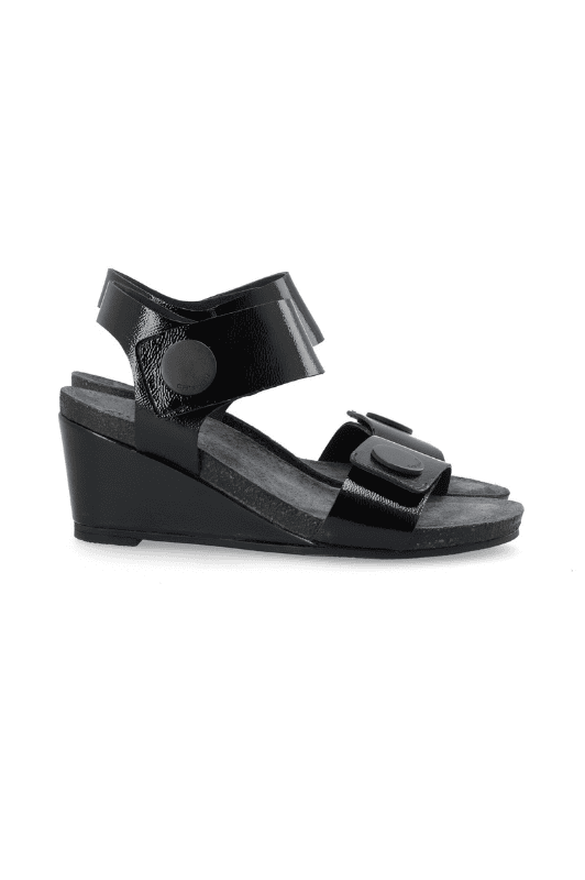 Cashott Casalberta skind sandal I Sort lak