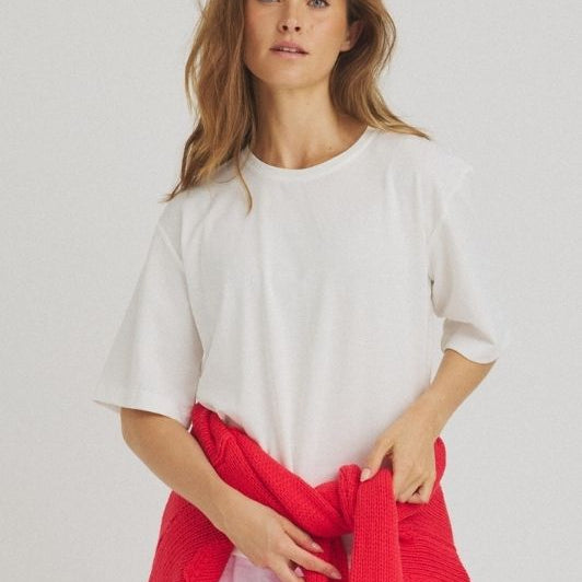 Luxzuz Boxy t-shirt I Klassisk t-shirt i bomuldsmix i hvid