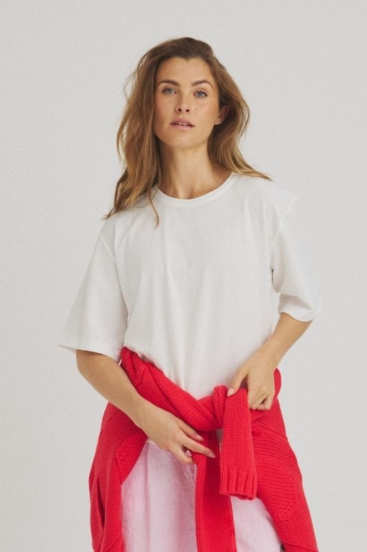 Luxzuz Boxy t-shirt I Klassisk t-shirt i bomuldsmix i hvid