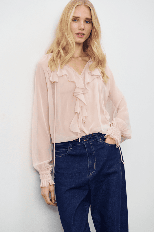 Saint Tropez Lazie bluse I Rosa chiffontop
