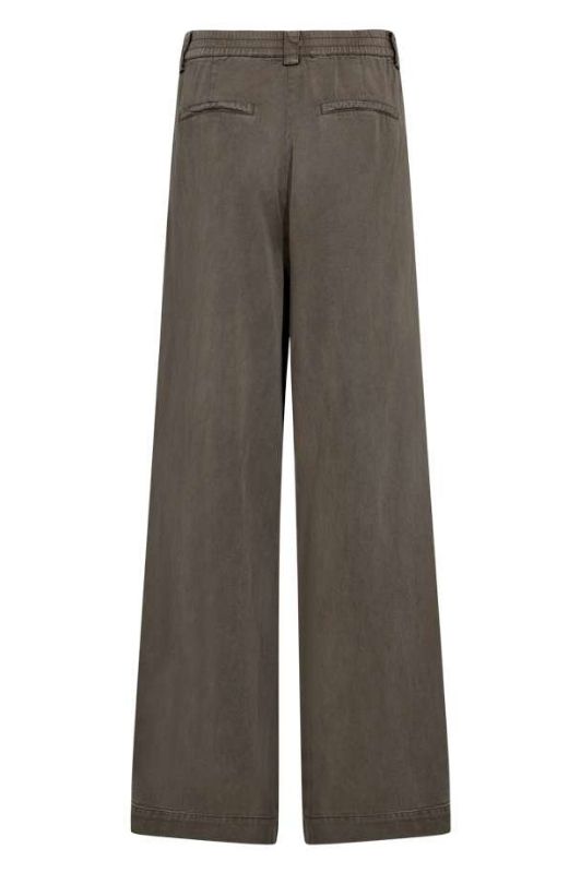 Freequent Lia pant i tencel I Mørk sand