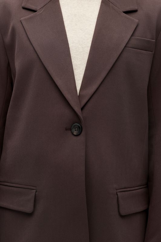 Object Lisa blazer i mørkebrun I Dresslab