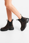 WODEN Isabella Suede | Cool ruskindsstøvle i mørkebrun