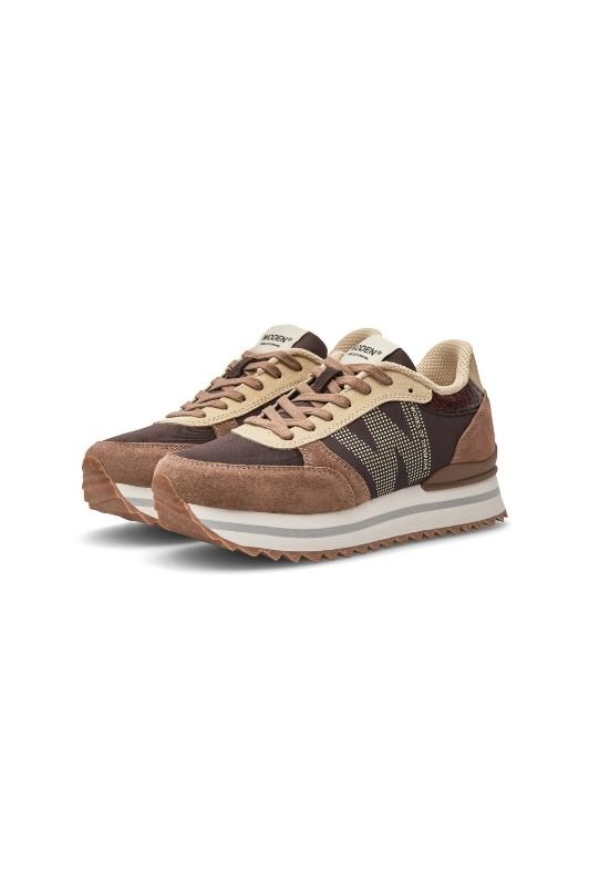 Woden Ronja plateau sneakers | Chokolade