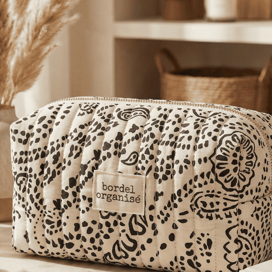 Atelier Paris I Paisley toilettaske i sand