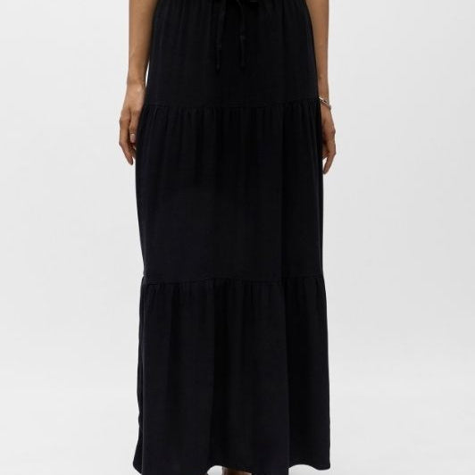 Object Sanne skirt I Sort hør nederdel I Dresslab