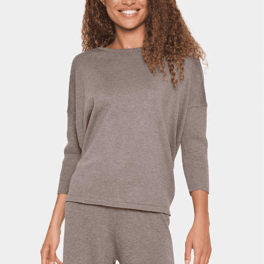 Saint Tropez Mila strik I Pullover i mørk sand
