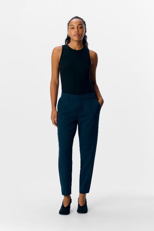 Object Lisa slim pant | Marineblå pæn buks