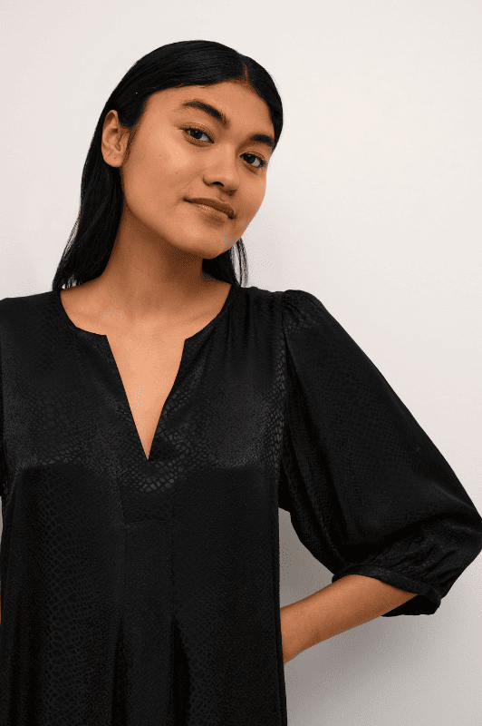 Karen By Simonsen Indie Dress | Tunikakjole sort snake print