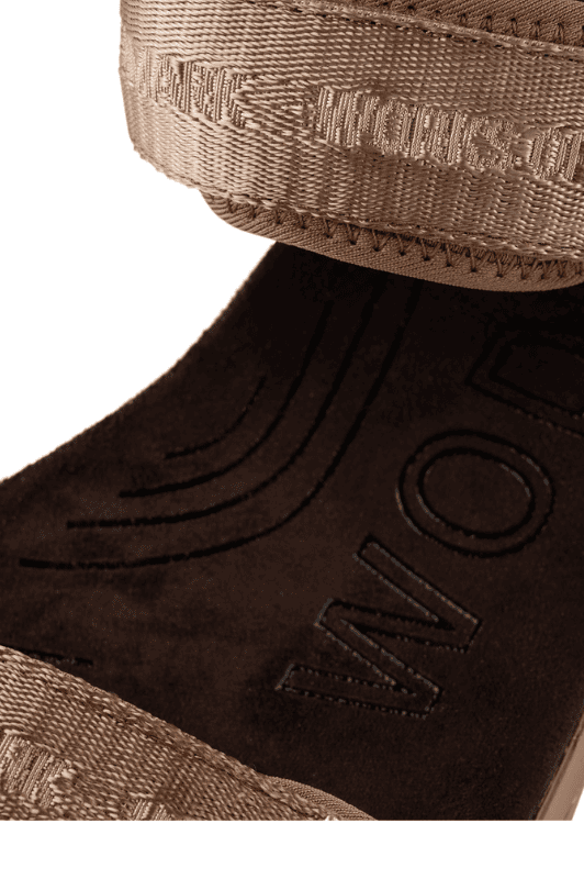 Woden Line sandal | Heritage caramel brun Natural Soft sål