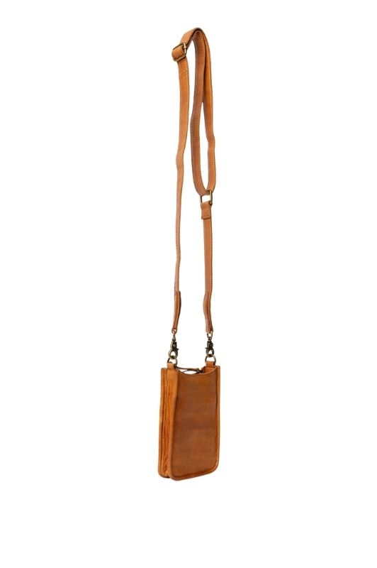 Re:Designed Juna small crossbody taske i cognacfarvet ægte skind
