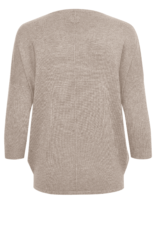 Saint Tropez Mila strik I Pullover i sand melange