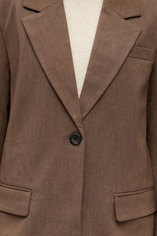 Object Lisa blazer i brun melange I Dresslab