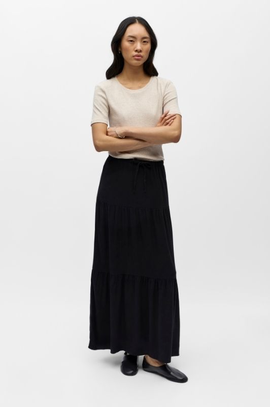 Object Sanne skirt I Sort hør nederdel I Dresslab