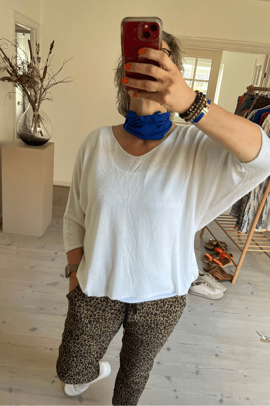 Vanting tynd sommerstrik i hvid