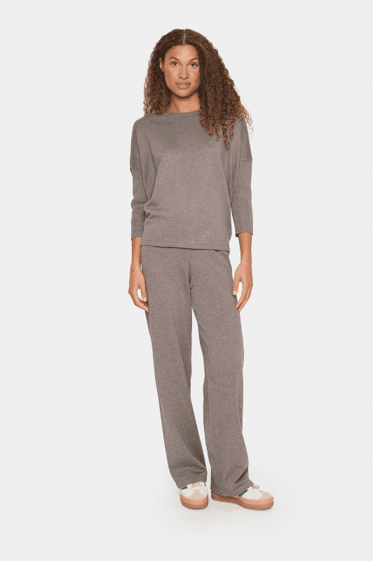Saint Tropez Mila strik I Pullover i mørk sand