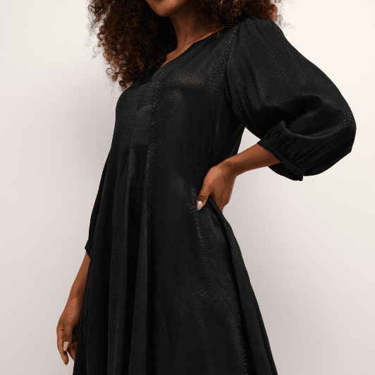 Karen By Simonsen Indie Dress | Tunikakjole sort snake print