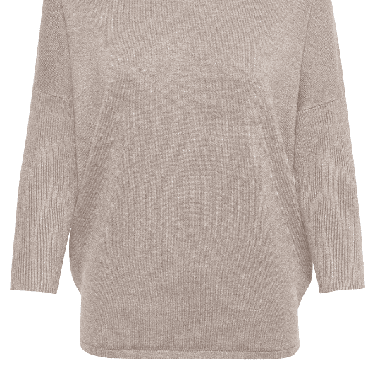 Saint Tropez Mila strik I Pullover i sand melange