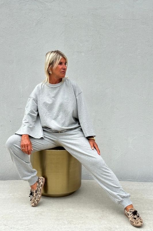 PRE ORDER Gaspar Fiji sweatbuks | Cool sweatpant i gråmelange
