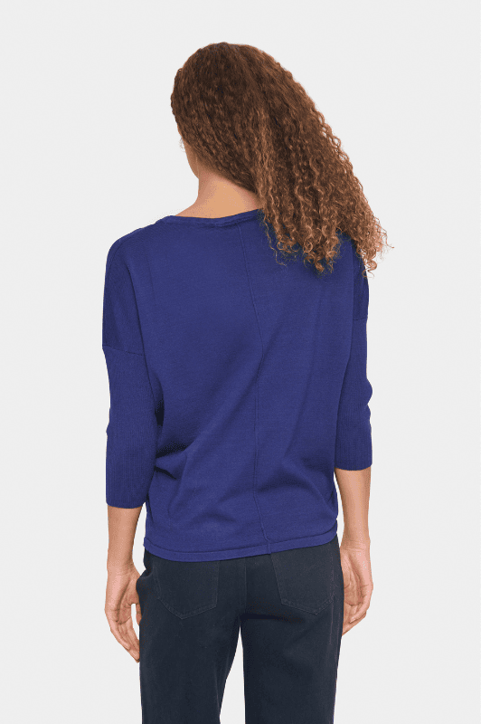 Saint Tropez Mila strik I Pullover i flot blå
