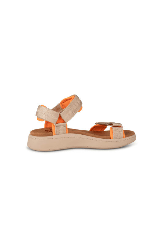 Woden Line sandal | Heritage coffee cream Natural Soft sål