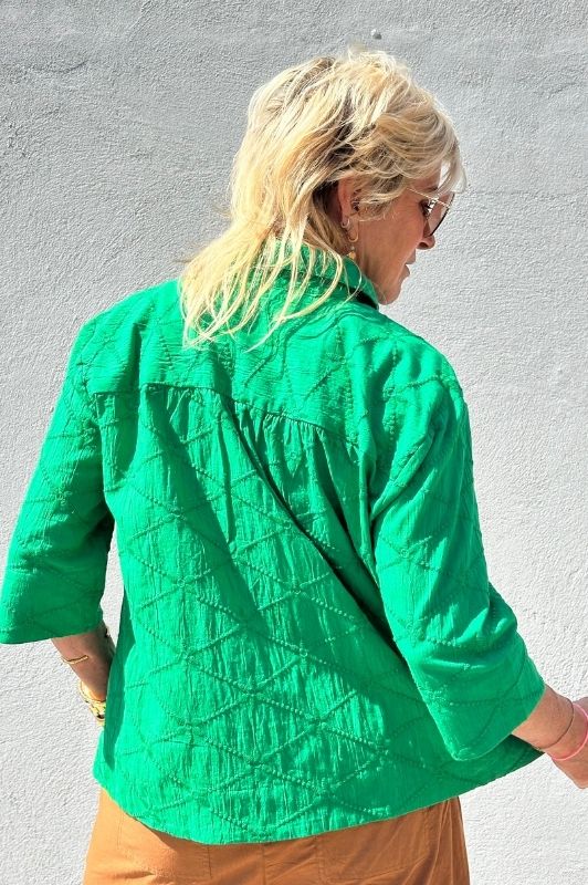 Gaspar Porto broderie anglaise I Grøn blondebluse I Dresslab