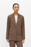 Object Lisa blazer i brun melange I Dresslab