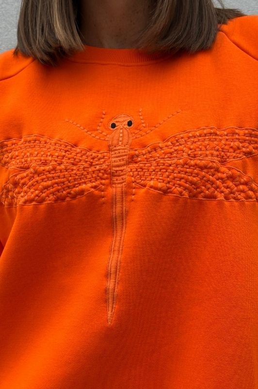 PRE ORDER Gaspar Fanø sweat I Cool orange top med guldsmed I Dresslab