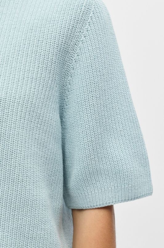 Object Flo strikket t-shirt i lyseblå I Dresslab