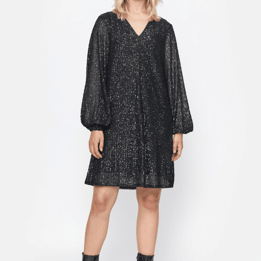 Soft Rebels Aviana Dress | Festlig kjole med pailletter i sort