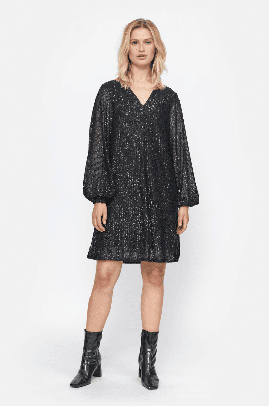 Soft Rebels Aviana Dress | Festlig kjole med pailletter i sort