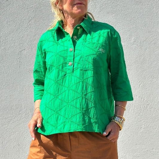Gaspar Porto broderie anglaise I Grøn blondebluse I Dresslab